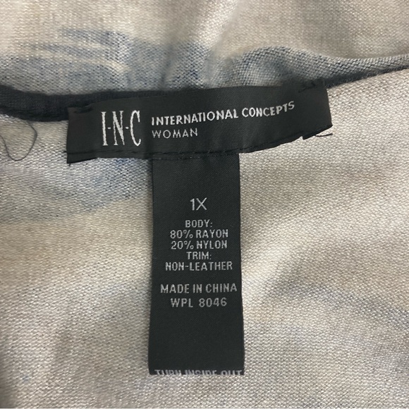 INC International Concepts Sweater Dress Womens Camuflaje Blue Zip Long Sleeve - Picture 14 of 16